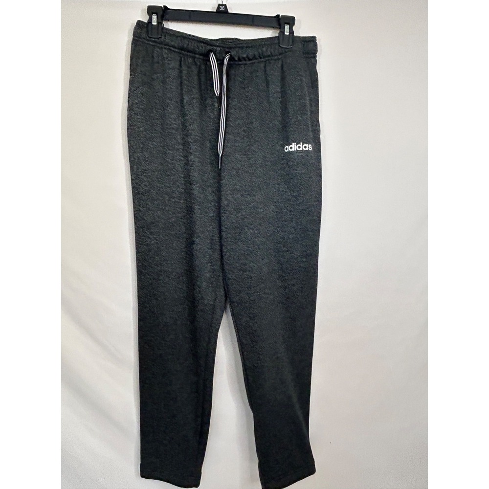 Adidas Youth Size L Sweatpants Lined Joggers Gym Activewear Ankle Zip Polyester